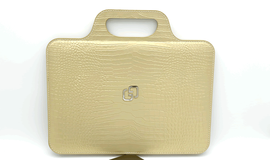 Сумка (чехол) Golden Gram GG® Для MacBook Pro, Air (Gold Alligator) 2020 натуральная кожа аллигатора